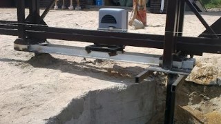Купить сваи для ворот в Новокуйбышевск. Заказать ворота на сваях под ключ от 21700 руб